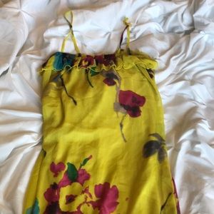 Yellow and watercolor painted maxi